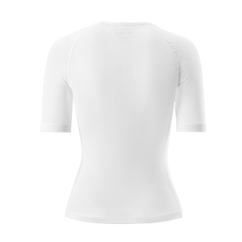 Preview: ROCKBROS | TVI Damen Fitness Sportshirt – Kurzarm Gym Shirt, Weiß, Atmungsaktives Funktionsshirt